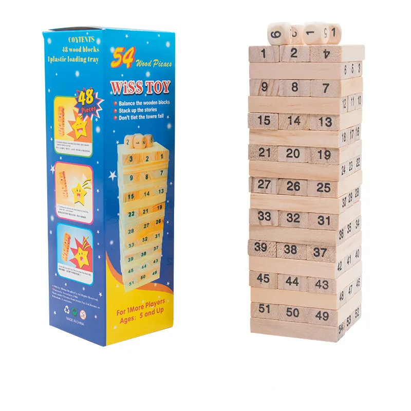 Jenga 54 Piezas Numeradas(+3. Dto: 14.31%)-Plus0162
