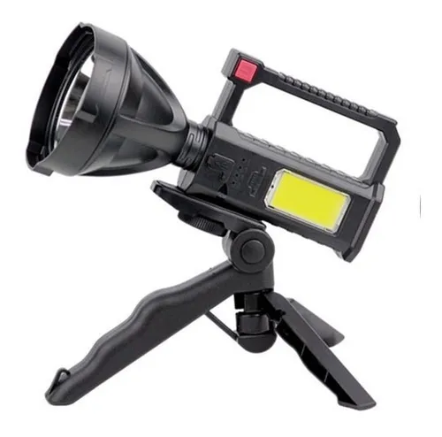 Linterna LED Recargable 1200lm + COB + Trípode-L-832