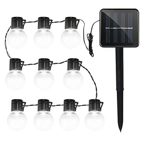 Guirnalda Solar Impermeable, 10 Focos LED-Y-33