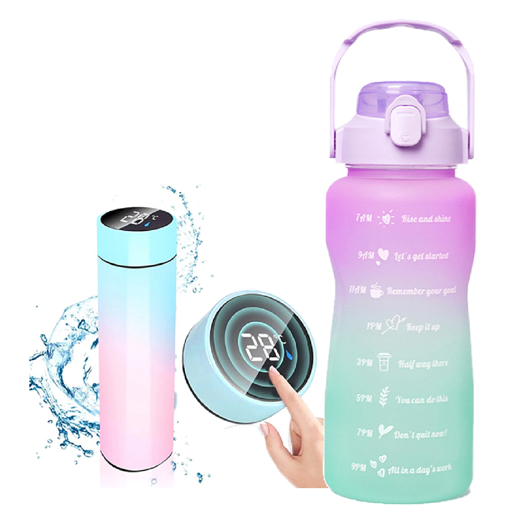 Tomatodo Motivacional 2000 ml + Termo Digital Inteligente 500 ml(+3. Dto:10.01%)-Plus0211