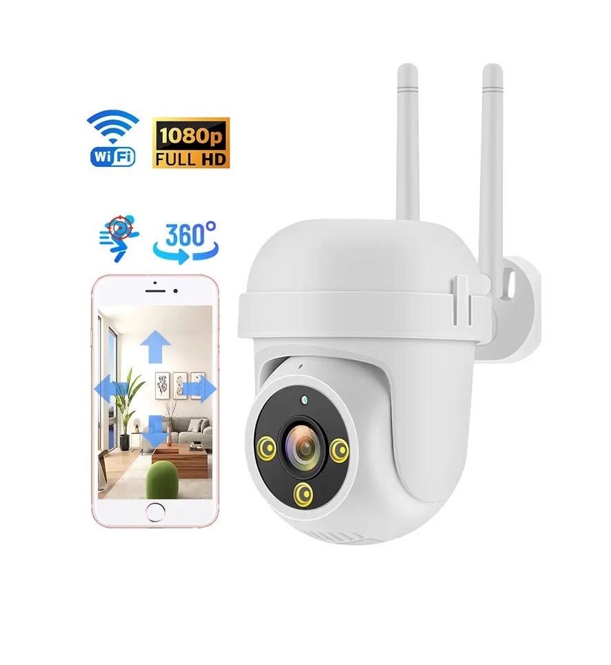 Mini Cámara Robótica IP WiFi PTZ Impermeable (IP66) para Exteriores-M14