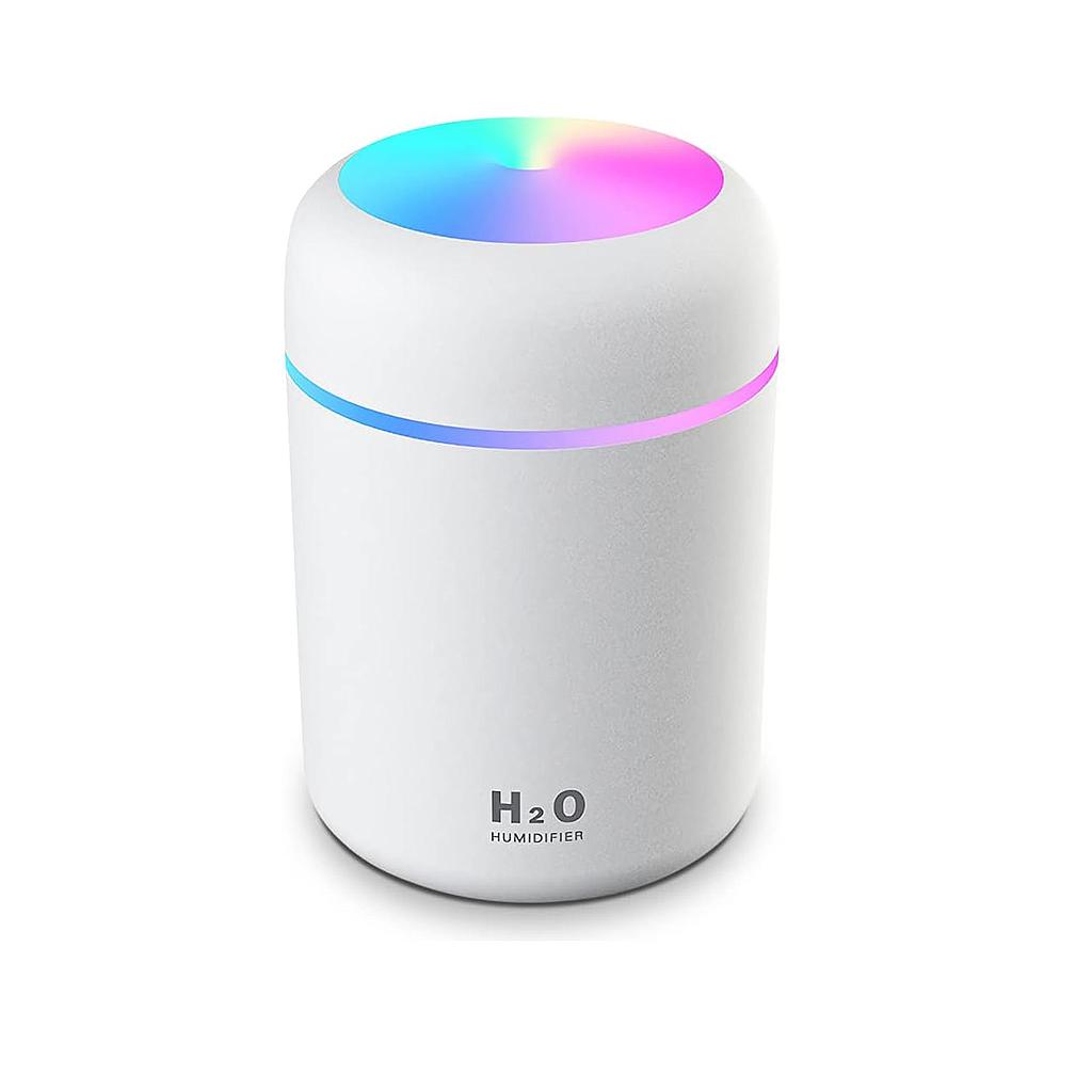 Mini Humidificador, Difusor de Aromas 300ml, H2O, con Iluminación LED(+3. Dto: 12.52%)-DQ-107