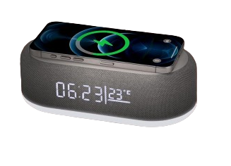 Reloj Despertador 4 en 1: Hora, temperatura, lámpara y cargador inalámbrico(+3. Dto:6.67%)-YZ-6