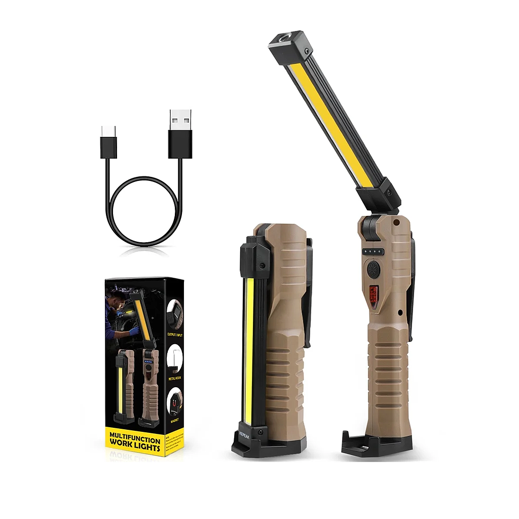 Lámpara LED Recargable, Magnética, Plegable, 7 Modos de Iluminación, 15.5 cm(+3. Dto: 10.01%)-Plus0255