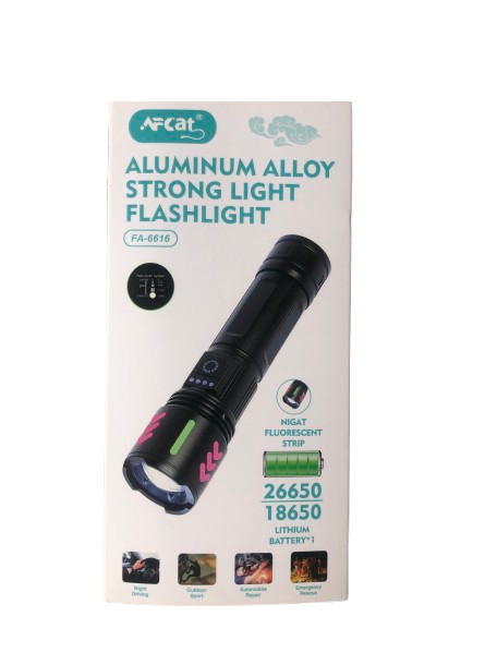 Linterna LED Recargable, Aleación de Aluminio, Zoom(+3. Dto: 13.34%)-FA-6616