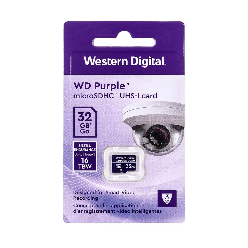 Micro SD Western Digital, WD Purple, clase 10, 32GB-HDD(+3. Dto: 5.45%)-SDWD32GB