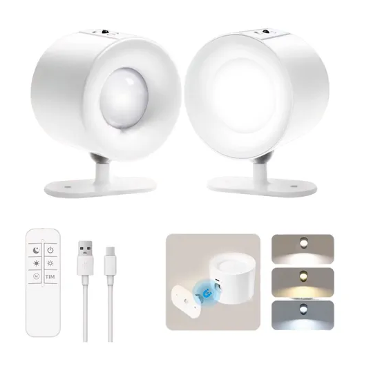 Lámpara Táctil Recargable de Pared, Giratoria, Doble Cabezal(+3. Dto: 7.15%)-FG-1479-2