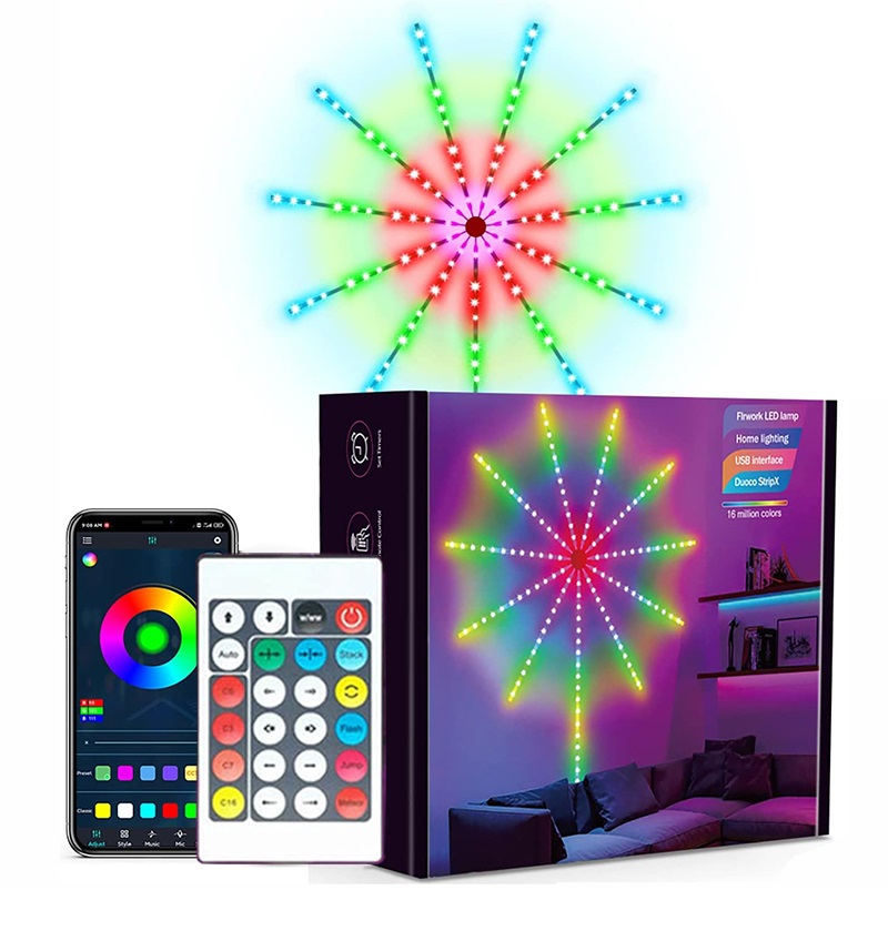 Cinta, Tira LED Inteligente RGB, Fuegos Artificiales(+3. Dto: 10.01%)-SN-1944