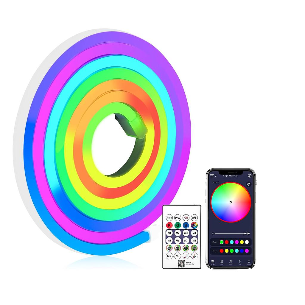 Cinta, Tira LED Inteligente NEON RGB, 5 Metros, IP67 para Interiores y Exteriores(+3. Dto: 6.67%)-SN-1947