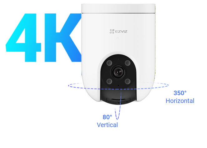Ezviz, Cámara Exterior 4K, H8CPro-R200- 8MP Pantilt L 4MM(+3. Dto: 2.5%)-CS-H8C-R200- 8H8WKFL