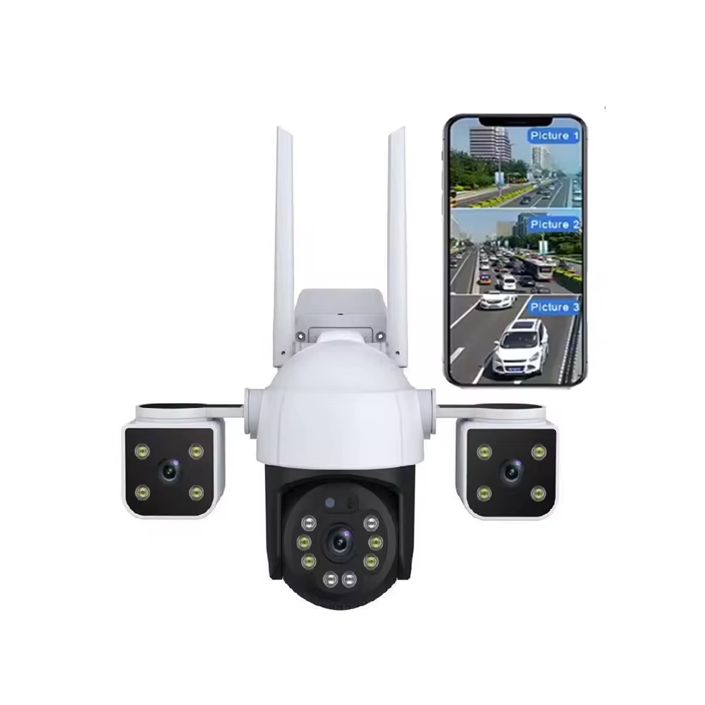 Cámara de Seguridad Inteligente WiFi para Exteriores, 4K, Triple Lente, App-V380-Pro(+3. Dto: 4.76%)-SN-1500