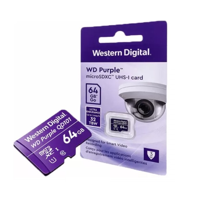 Micro SD Western Digital, WD Purple, clase 10, 64GB(+3. Dto: 5.27%)-HDD-SDWD64GB