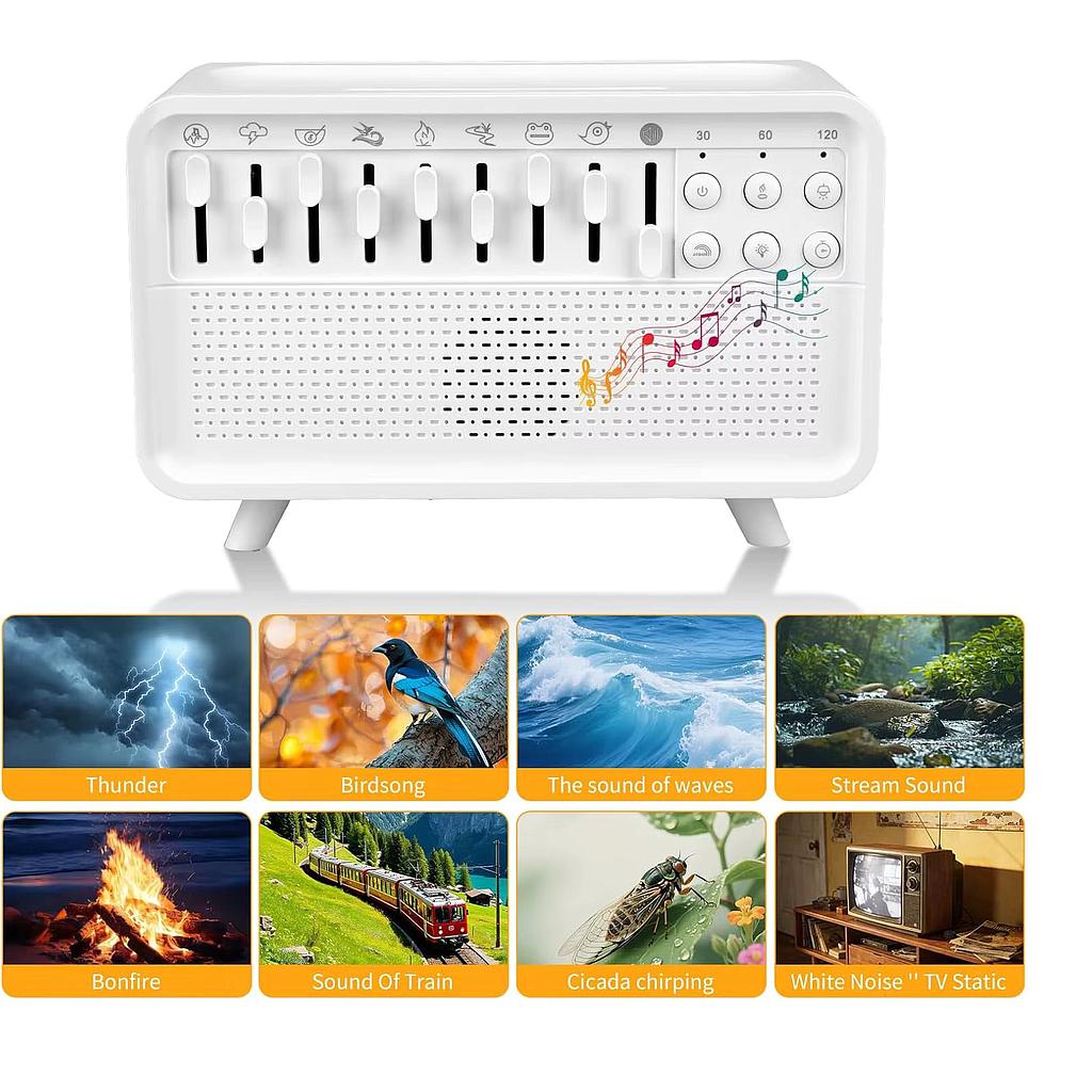 Humidificador, Difusor de Aromas LED con Música Ambiental y Sonidos de la Naturaleza(+3. Dto:4%)-Plus0297