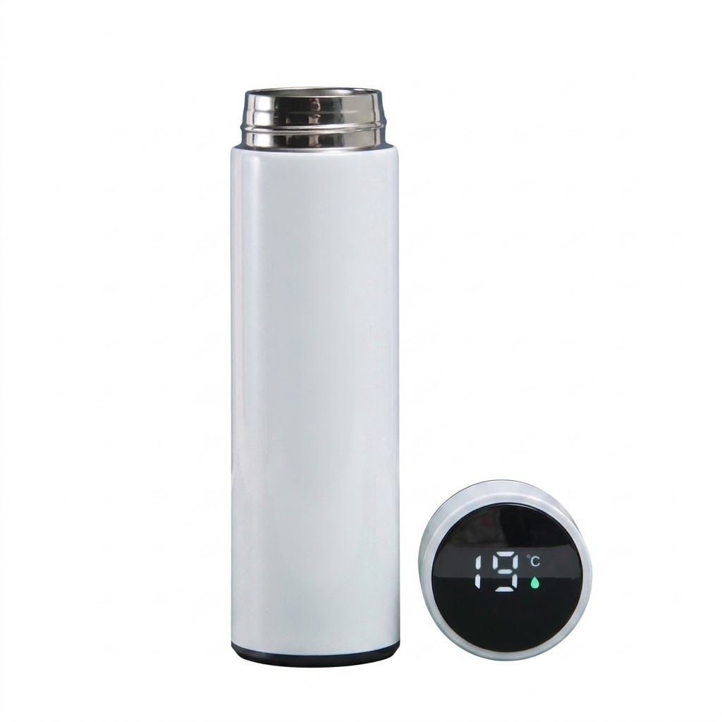 Tomatodo Termo Inteligente de Acero Inoxidable, 500ml, con Pantalla Digital(BLANCO)(+3. Dto:6.02%)-GB/T29607