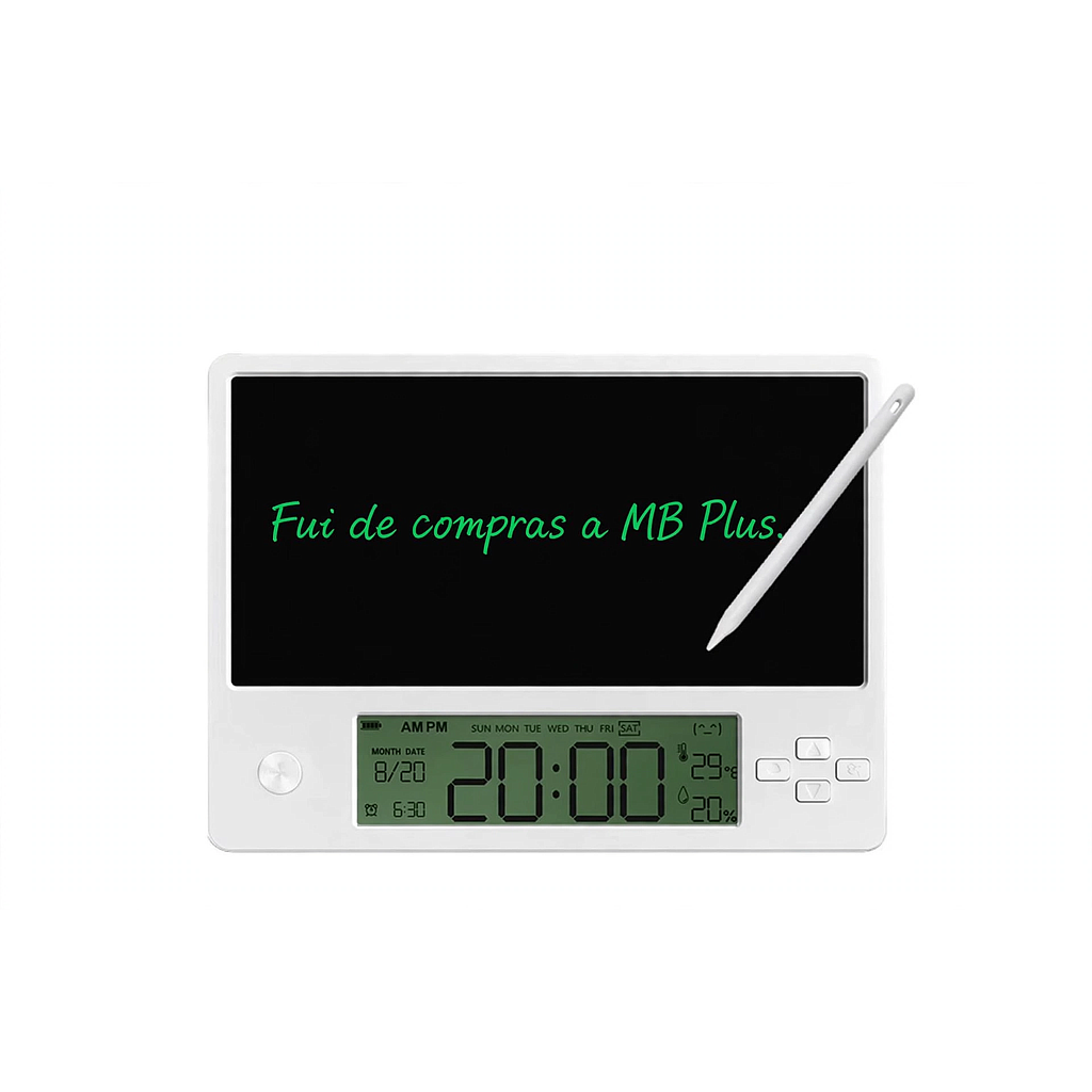 Reloj LCD Multifunción con Tablero Digital de Escritura + Lápiz Óptico(+3. Dto: 11.12%)-Plus0303