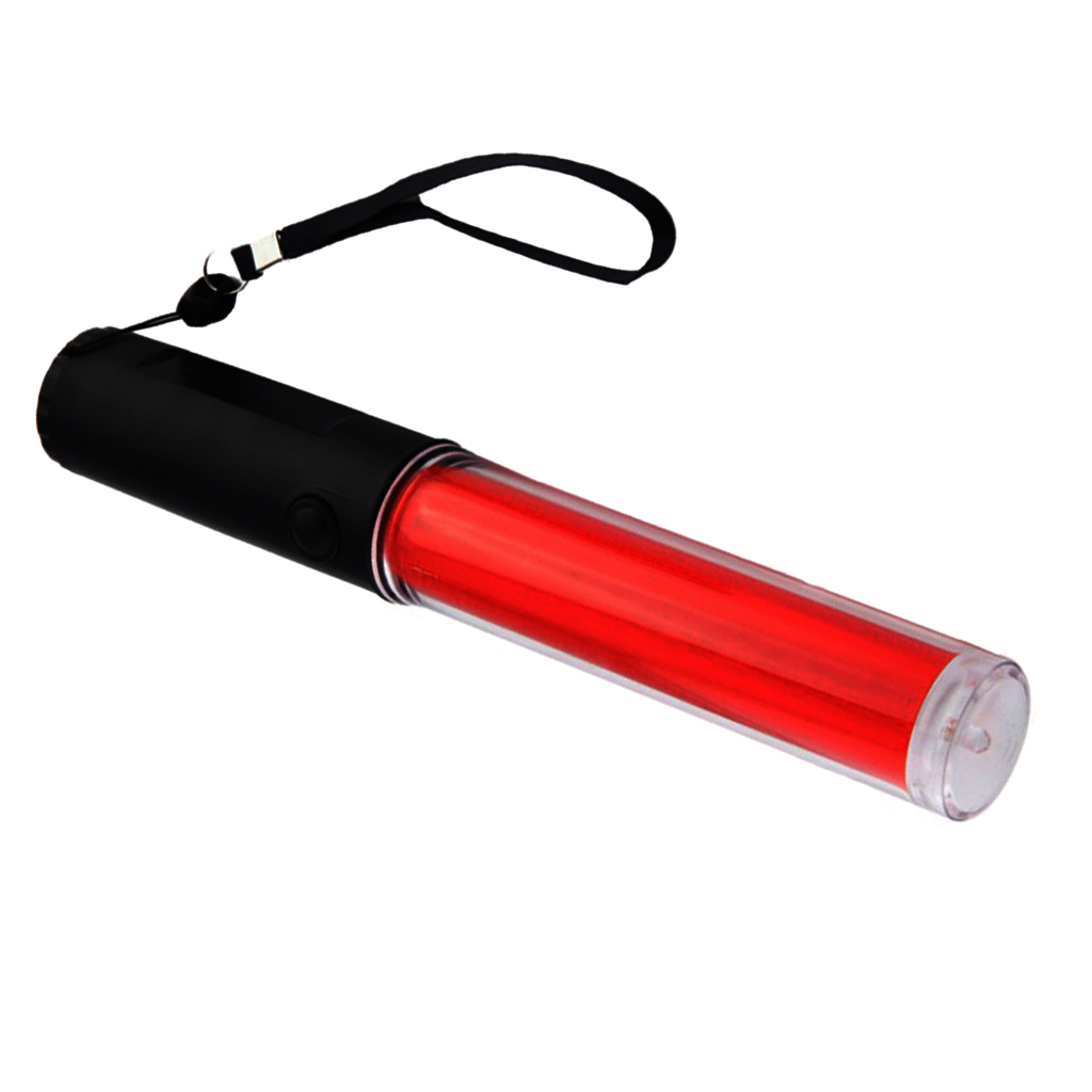 Bastón de Tráfico Magnético Luminoso LED Bicolor (rojo/verde)+Linterna, 26 cm-260