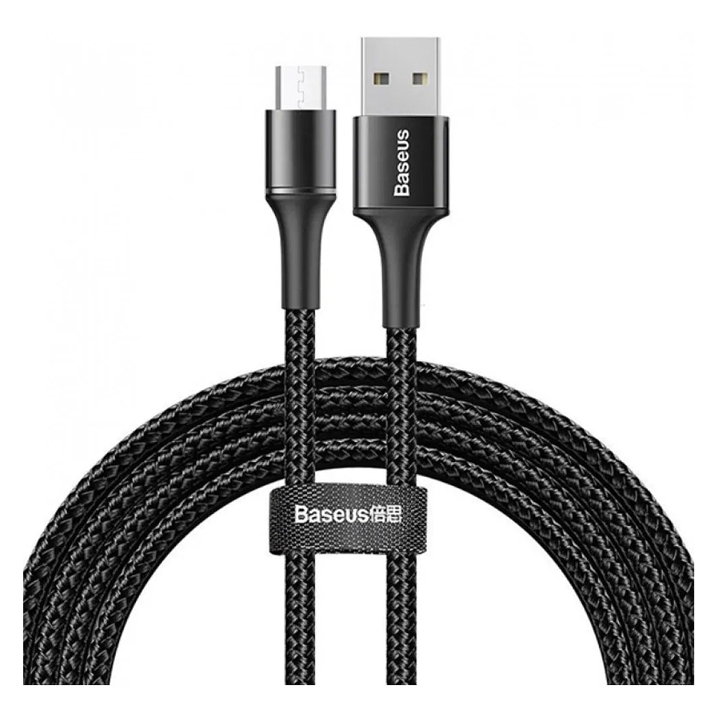 Baseus Cable carga USB Negro 3 metros para Micro-CAMGHE01