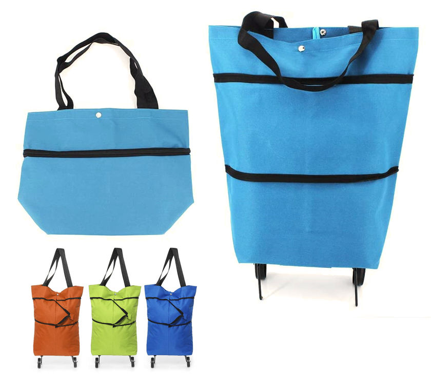 Bolso Plegable con Ruedas Retráctiles para Compras-Plus0034