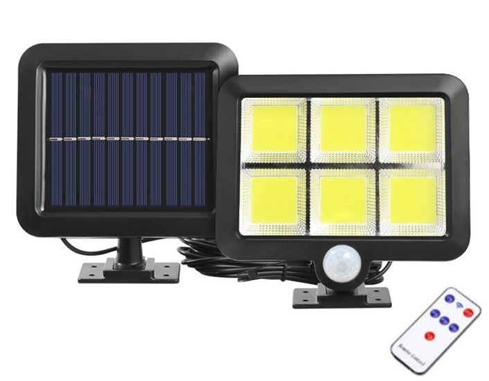 Lámpara Solar 120 LEDs, 3 Modos de Iluminación, Control Remoto-YT-140