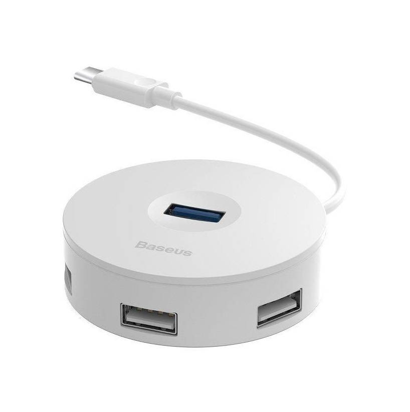 Baseus HUB Blanco Conector Tipo C, 4 Puertos USB- CAHUB-G02