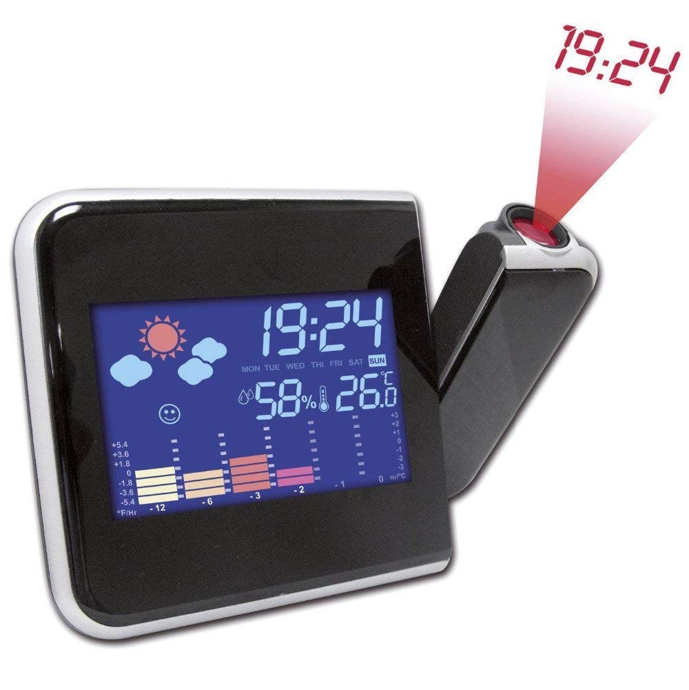Reloj Digital Despertador Multifunción con Proyector-DS-8190