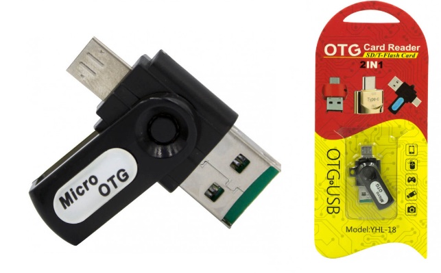 Adaptador OTG 2 en 1, Tipo Micro y USB(+3. Dto: 20.40 %)-YHL-18